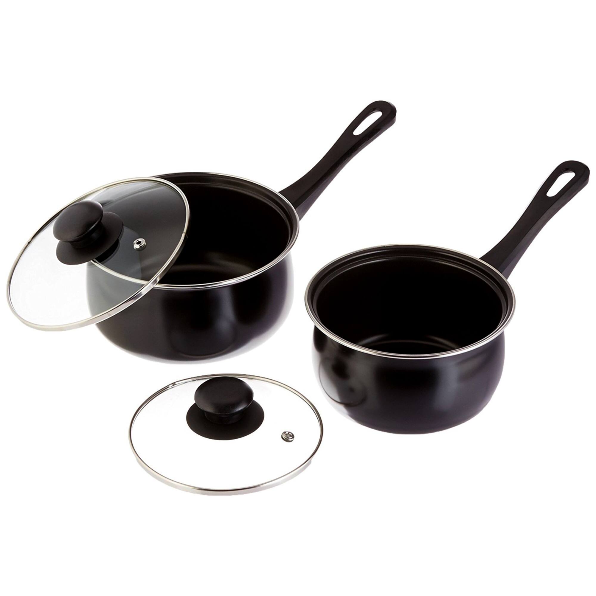 Gibson Home® Chef Du Jour 7-Piece Black Carbon Steel Nonstick Cookware Set